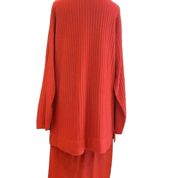 VTG Jason Maxwell‎ Sweater/Sweater dress with matching skirt red 80's 90's - Picture 3 of 10